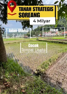 Tanah Strategis di Soreang – Jalan Utama 2 Jalur, Cocok Usaha