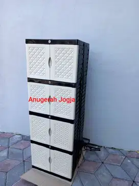 Promo Nih Lemari Pakaian 4 Susun full kunci Aquose