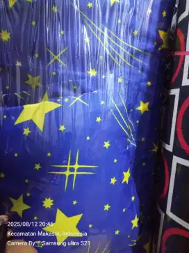 Kasur Bantal ukuran 120cmx180cm Motif Bintang biru