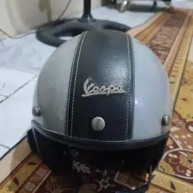 HELM VESPA GREY ORI + FREE SENA S3