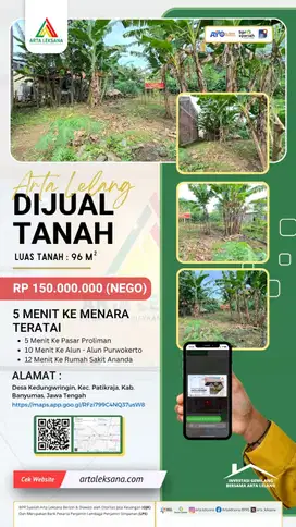 dijual tanah murah harga nego