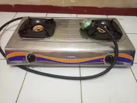 Kompor gas Rinnai 2 tungku + selang regulator