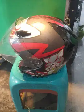 Jual Helm KYT motif kucing kombinasi