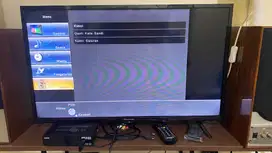 Dijual tv merk panasonic 32 inc + set top box merk matrik apple