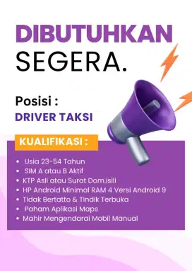 Driver/supir taksi