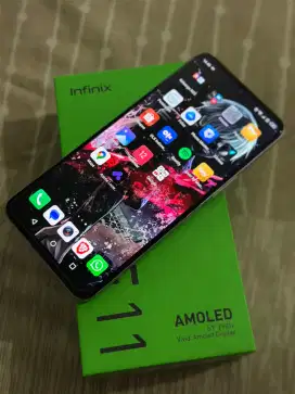 infinix note 11 4+3gb/64gb fullset mulus