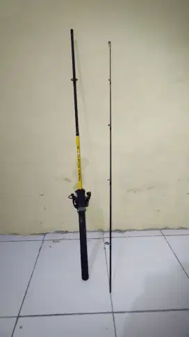 Joran hinomiya yellow carp dan reel daido dark knight
