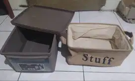 Box plastik dan Box kain..Bahan tebal..