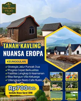 Tanah Kavling Villa EROPA via Jakarta Depok Cibubur Bekasi Bogor SHM