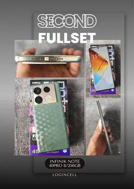 Infinik note 40 pro 8/256 fullset