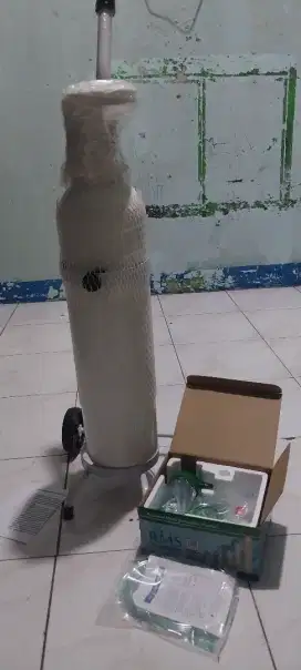 Tabung oksigen + isi lengkap 1m3 6.7 liter