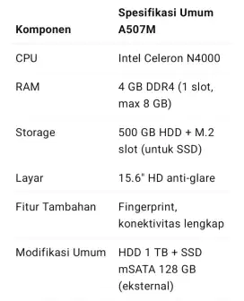 Laptop Adus A507M