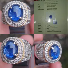 Cincin Natural Star Sapphire 4.77 ct – Bermemo GRI
 Elegan,