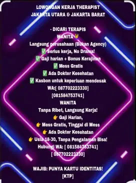 Lowongan kerja terapis