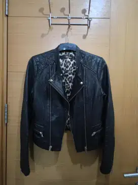 JAKET KULIT DOMBA BIKERS WANITA SIZE S