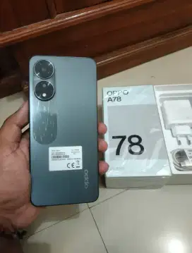 Oppo a78 ram 8/256 fulset original asli bukan kw