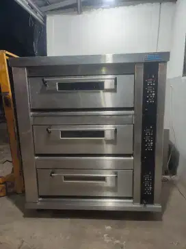 Oven gas automatis 3 deck isi 9 loyang merk Sinmag Taiwan Murah