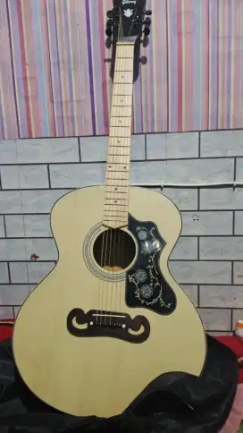 Dijual gitar costum akustik electrik