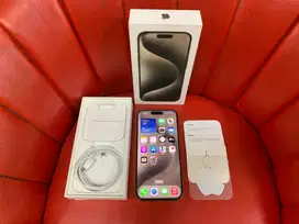 iPhone 15 Pro 256gb Natural Titanium iBox BH.99% Mulus Like New Ori