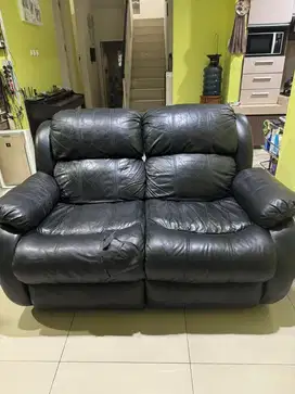 Sofa kulit cheers reclying 2 seater