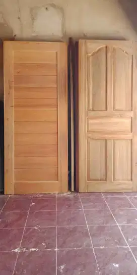 Jual daun pintu bahan kayu mahoni dan jati