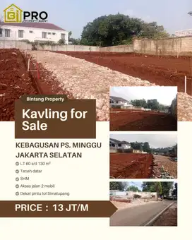 Kebagusan, Jakarta Selatan, kavling siap bangun, harga trbaik