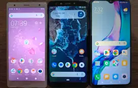 Hape Second Satu Paket (3 unit Hape : Mi A2, Redmi 9, dan Sony XZ2)