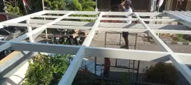 Kanopi canopy galvalum upvc solarflat mezanine pintu almini bangunan