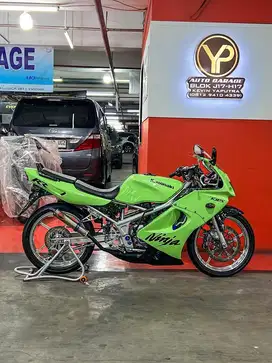 KAWASAKI NINJA RR OLD 2010 HIJAU FULL MODIF (PART STANDART ADA)
