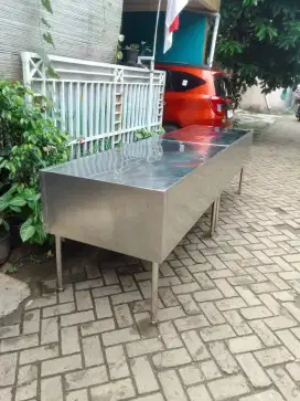 Meja ukuran stainless 145x80x85 ready 2 unit