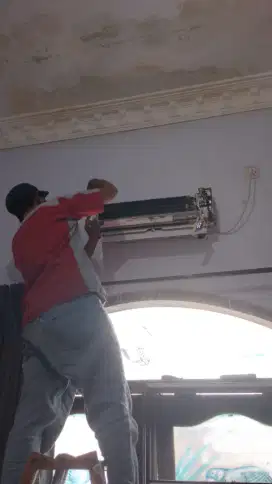 Perbaikan AC, Modul eror/mati/lampu kedap-kedip,air bocor ke depan