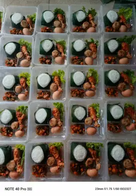 Trima pesanan nasi kotak dan nasi bungkus