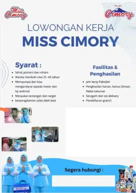 LOWONGAN PEKERJAAN MISS CIMORY