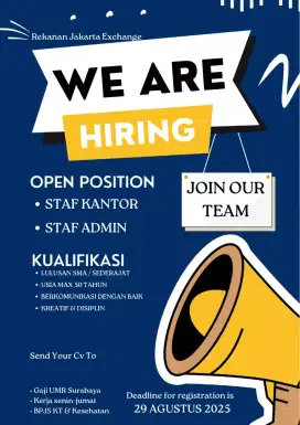Lowongan kerja staf kantor