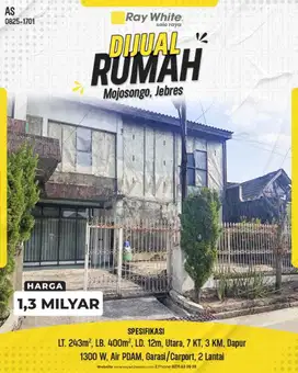 Hunian Strategis! Rumah 2 Lantai di Jl. Dempo Raya, Mojosongo, Solo