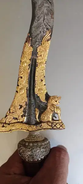 Keris singobarong kinatah emas