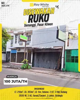 Sewa Ruko Strategis di Jl. Kyai Mojo, Semanggi, Solo
