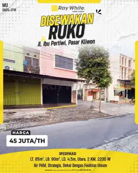 Ruko Strategis Disewakan di Jl. Ibu Pertiwi, Pasar Kliwon, Solo