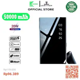 PUNING LENTIVEN Powerbank 50000 Mah Digital Display