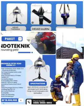 ahli jasa pasang penangkal petir dan grounding mesin Cikarang