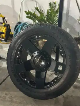 Velg mobil XD KMC rockstar 1 L 255507 ring 20 matte black + ban (nego)