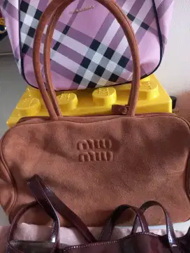 Tas Kulit Suede miu miu