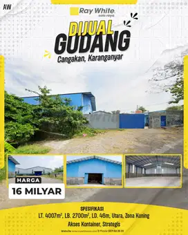 Gudang Super Luas & Strategis, di Cangakan Karanganyar