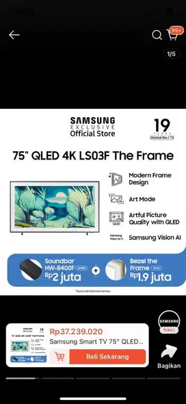 Samsung Frame Smart TV 75 inch