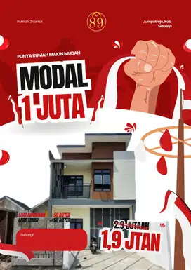 Rumah murah dekat Surabaya 400jutaan Kpr/cash shm