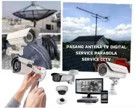 Ahli jasa pasang antena TV digital service parabola dan camera CCTV