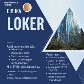 Lowongan Kerja di PT. EQUITYWORLD FUTURES