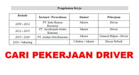 CARI PERKERJAAN DRIVER