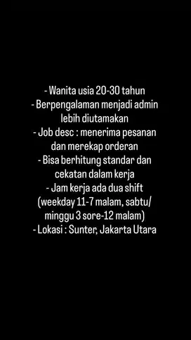 Admin live streaming online shop pakaian