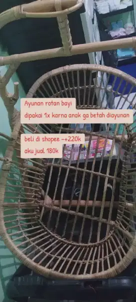 Jual ayunan rotan bayi